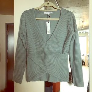 Cupcakes and Cashmere wrap front sweater